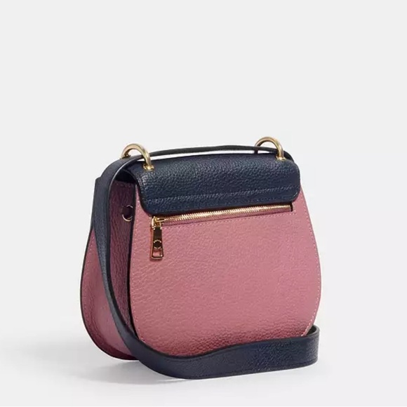 NWT COACH Remi Saddle Bag In Colorblock Signature Canvas - Picture 11 of 13
